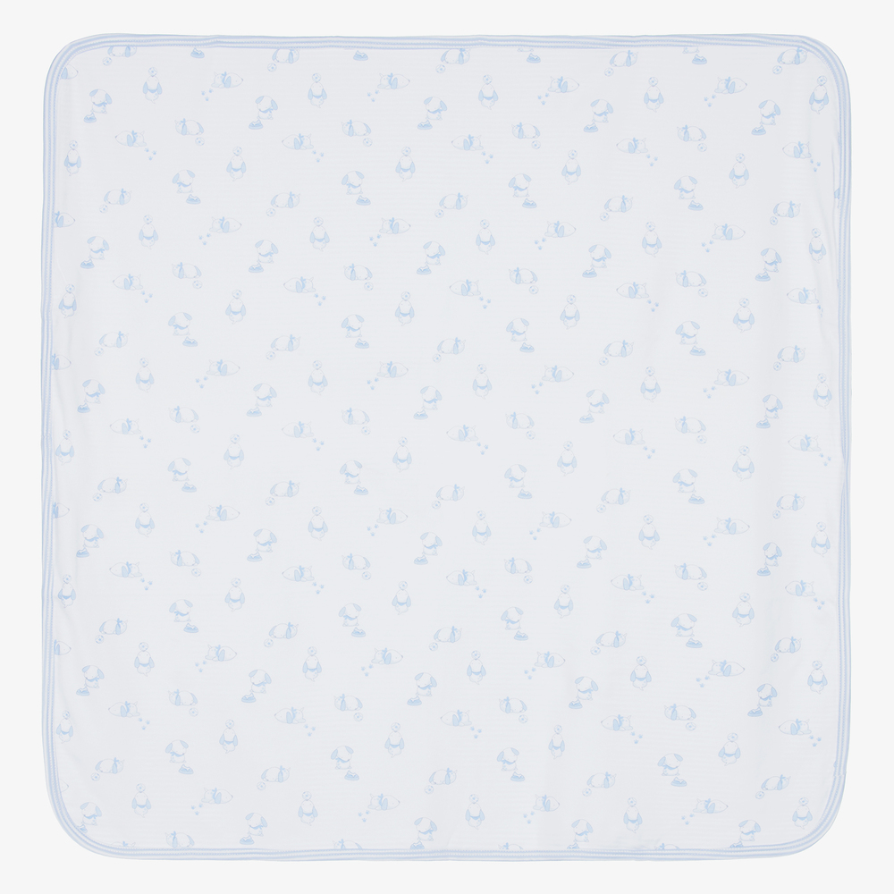 Kissy Kissy - Couverture blanche coton Pups (73cm) | Childrensalon