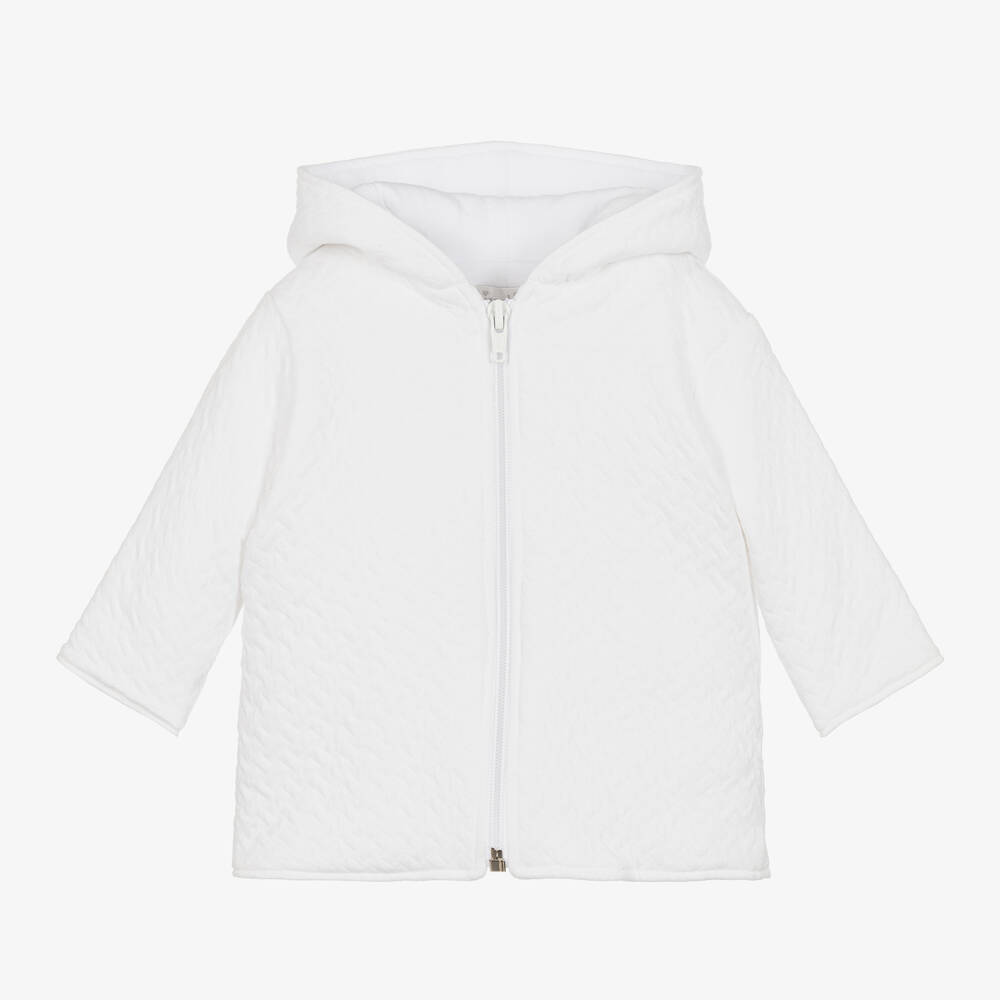 Kissy Kissy - Manteau rétro blanc matelassé | Childrensalon