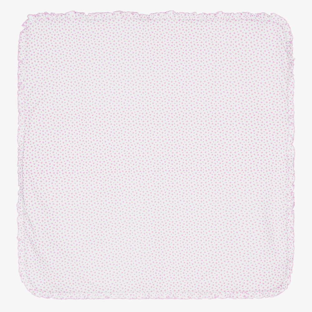 Kissy Kissy - Белое одеяло с розовыми бутонами (70см) | Childrensalon