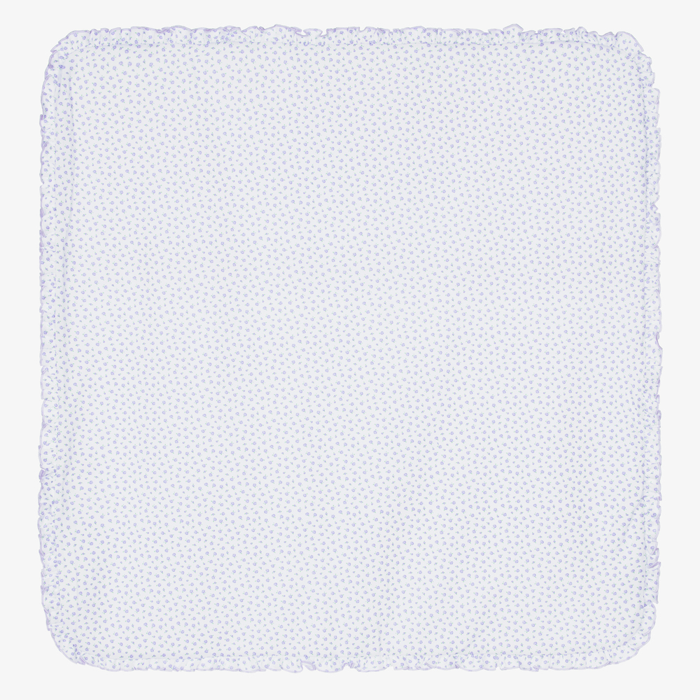 Kissy Kissy-White Rosebuds Blanket (70cm) | Childrensalon Outlet