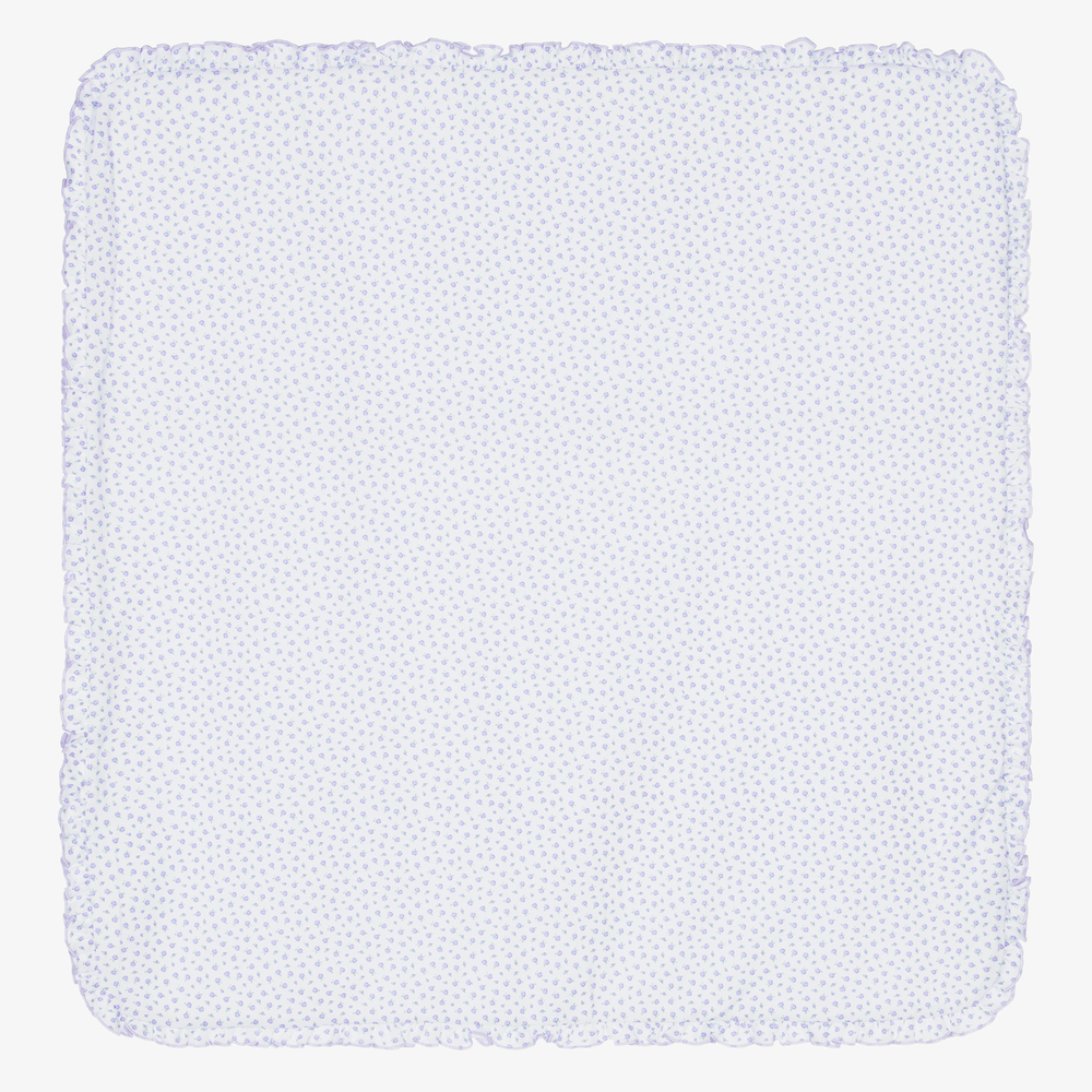 Kissy Kissy - Couverture blanche Rosebuds (70cm) | Childrensalon