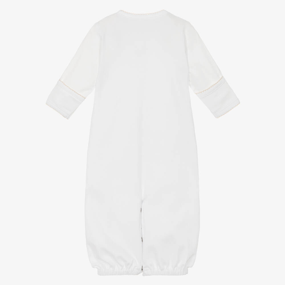 Kissy Kissy-White Teddy Bear Time Pima Cotton Converter Gown | Childrensalon Outlet