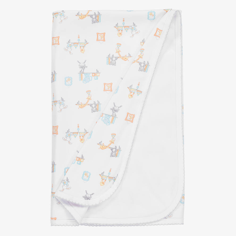 Kissy Kissy-White Toy Shelf Treasures Blanket (74cm) | Childrensalon Outlet