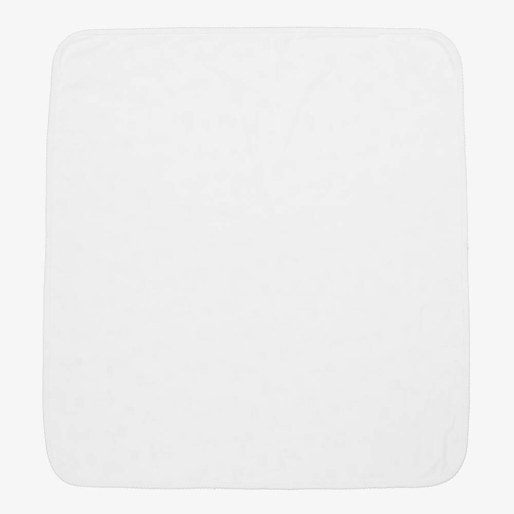 Kissy Kissy-بطانية قطن بيما لون أبيض للأطفال (74 سم) | Childrensalon Outlet