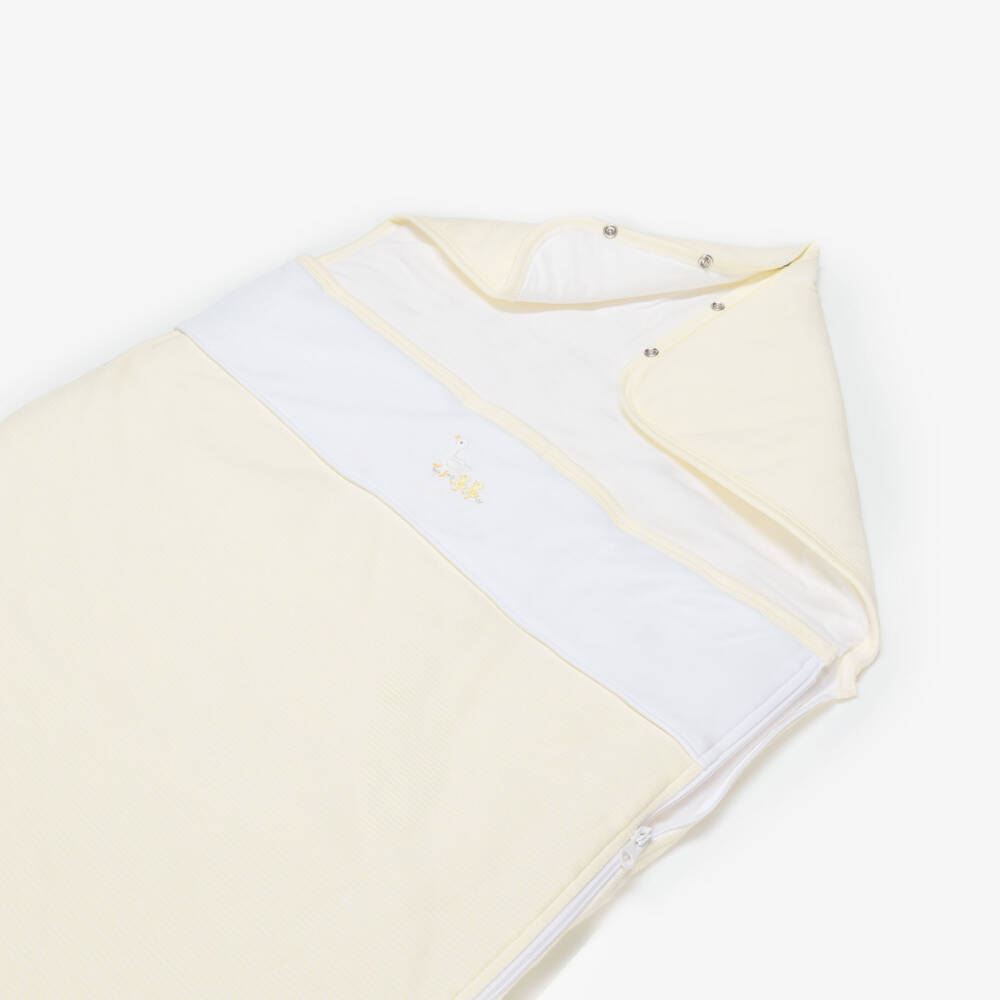 Kissy Kissy-Yellow & White Stripe Cotton Baby Duckling Nest (78cm) | Childrensalon Outlet