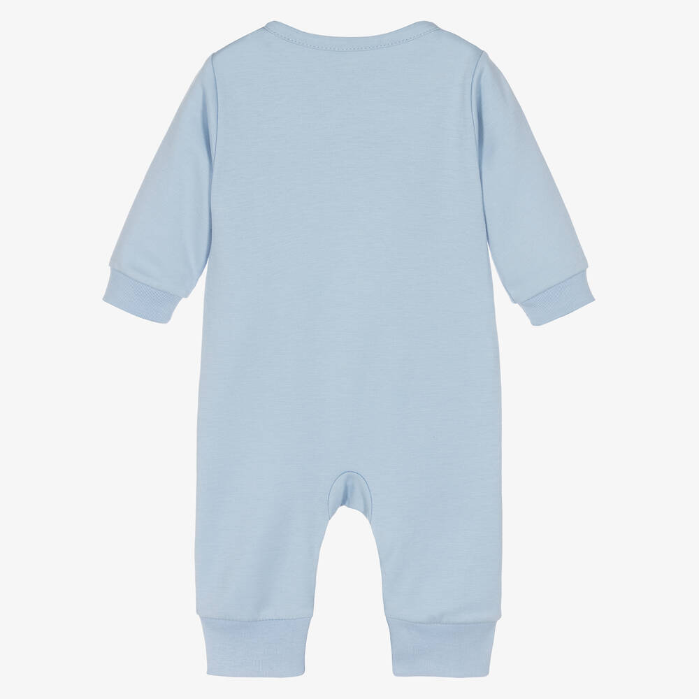 Kissy Love-Baby Boys Blue Pima Cotton Romper | Childrensalon Outlet