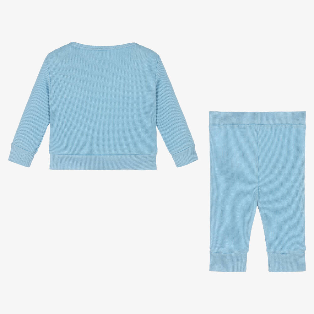 Kissy Love-Голубой топ и штанишки из хлопка пима для малышей | Childrensalon Outlet