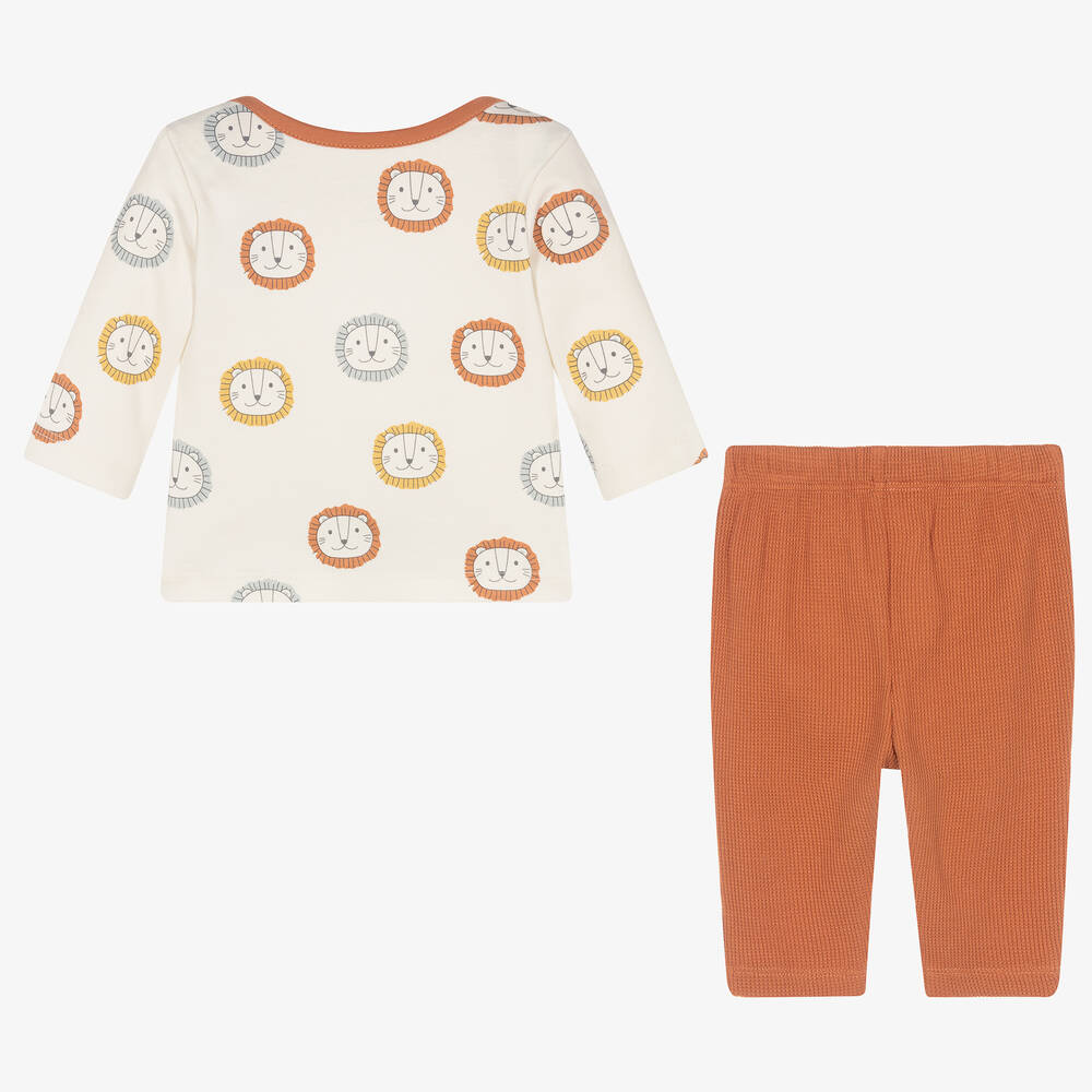 Kissy Love-Топ со львятами и оранжевые брюки | Childrensalon Outlet