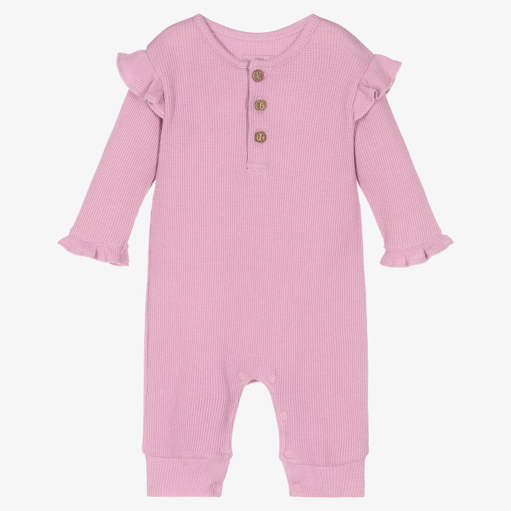 Kissy Love - Baby Girls Purple Pima Cotton Romper | Childrensalon