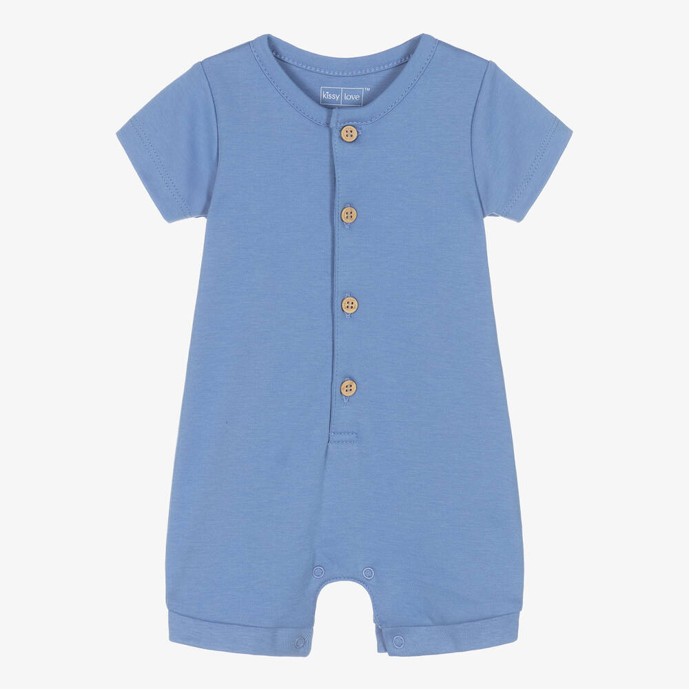 Kissy Love-Голубой хлопковый песочник для малышей | Childrensalon Outlet