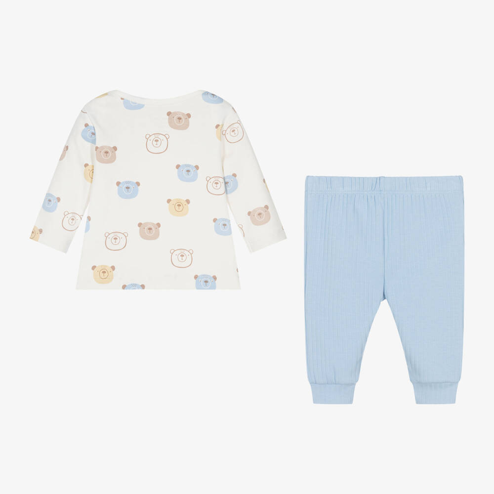 Kissy Love-Boys Blue Bear Trousers Set | Childrensalon Outlet