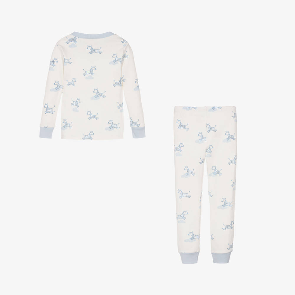 Kissy Love-Boys Ivory & Blue Zebra Nightwear | Childrensalon Outlet