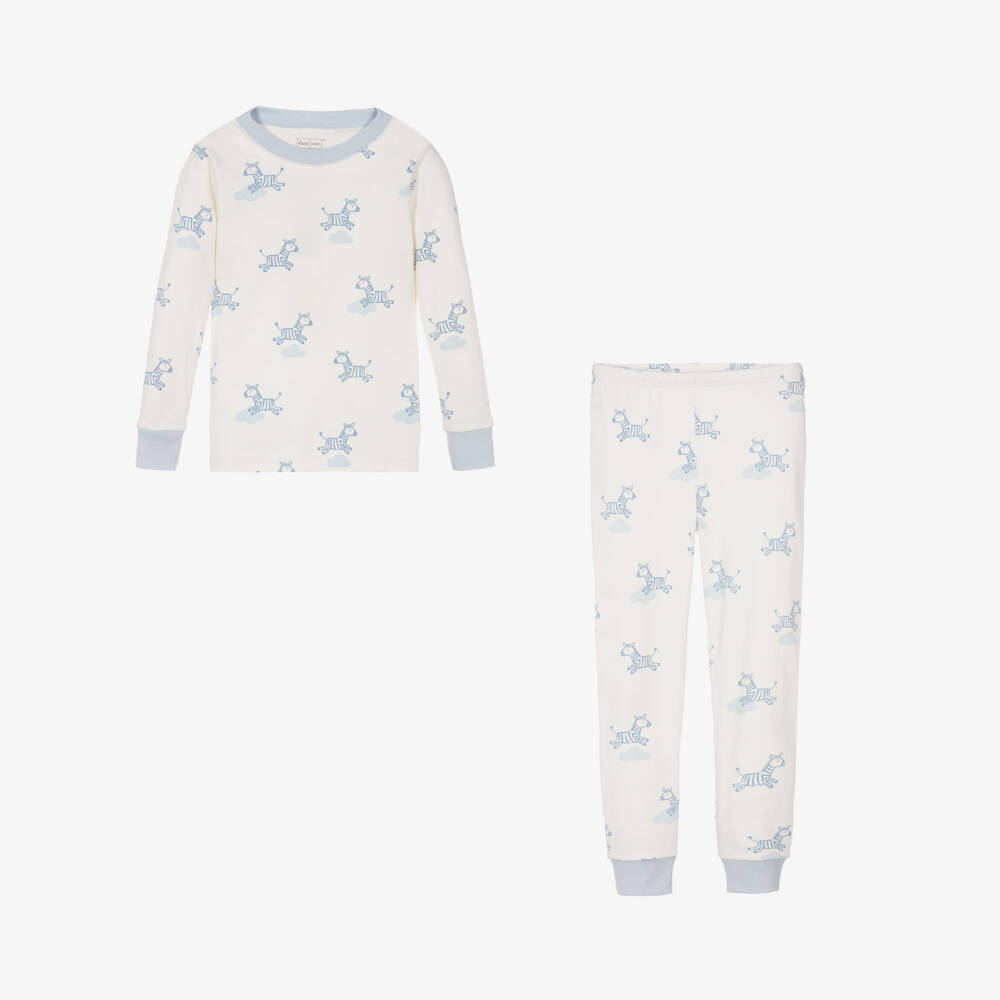 Kissy Love-Boys Ivory & Blue Zebra Nightwear | Childrensalon Outlet