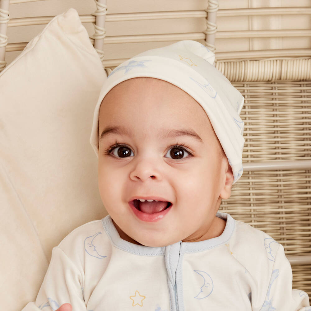Kissy Love-Boys Ivory Celestial Cotton Hat | Childrensalon Outlet