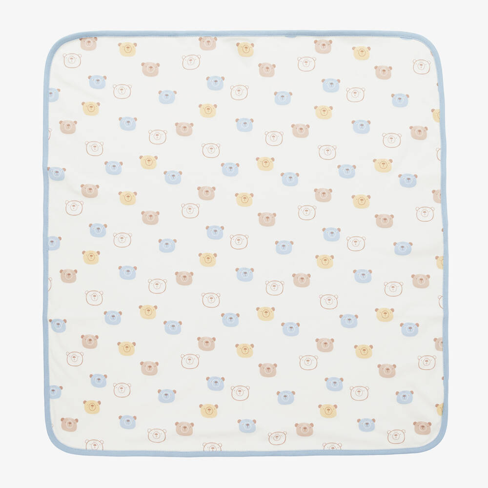 Kissy Love-Boys Ivory Cotton Bear Blanket | Childrensalon Outlet