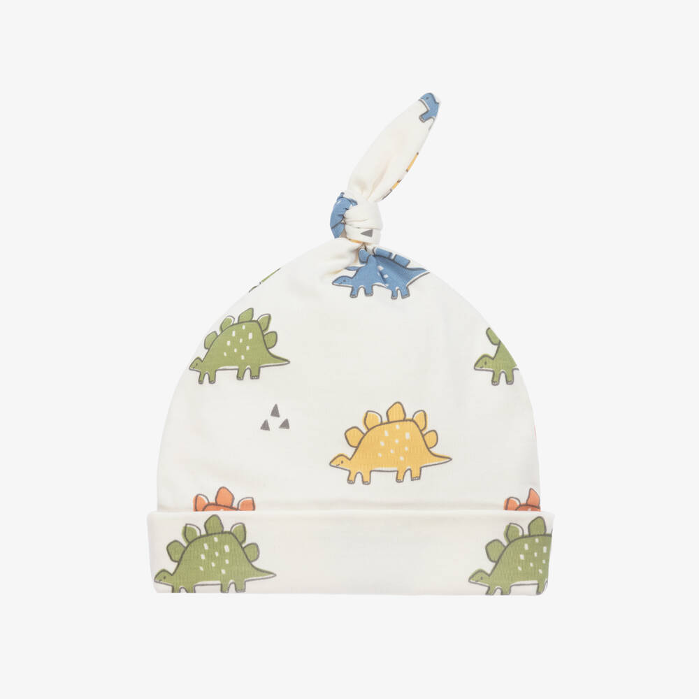 Kissy Love-Boys Ivory Dino Knot Hat | Childrensalon Outlet