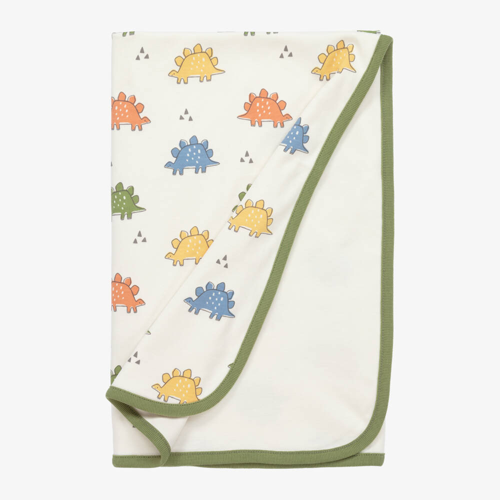 Kissy Love-Boys Ivory Dino Print Blanket | Childrensalon Outlet