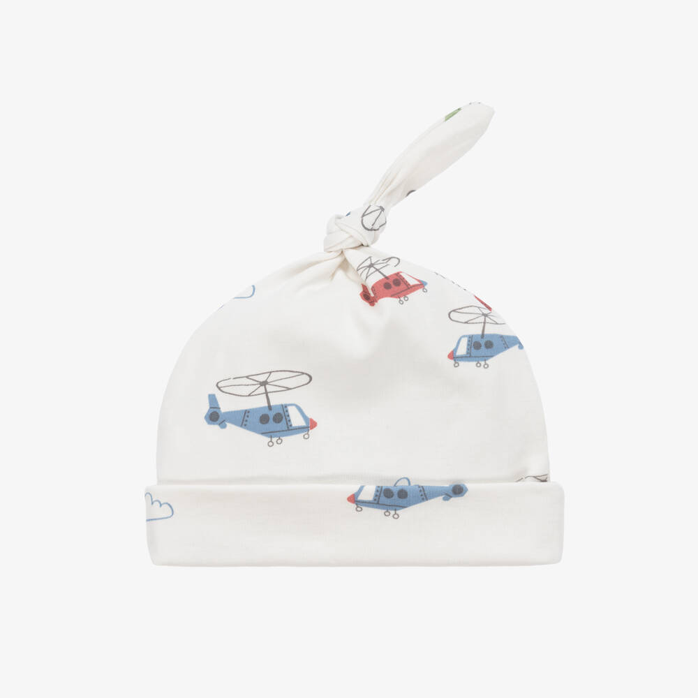 Kissy Love-Boys Ivory Helicopter Cotton Hat | Childrensalon Outlet