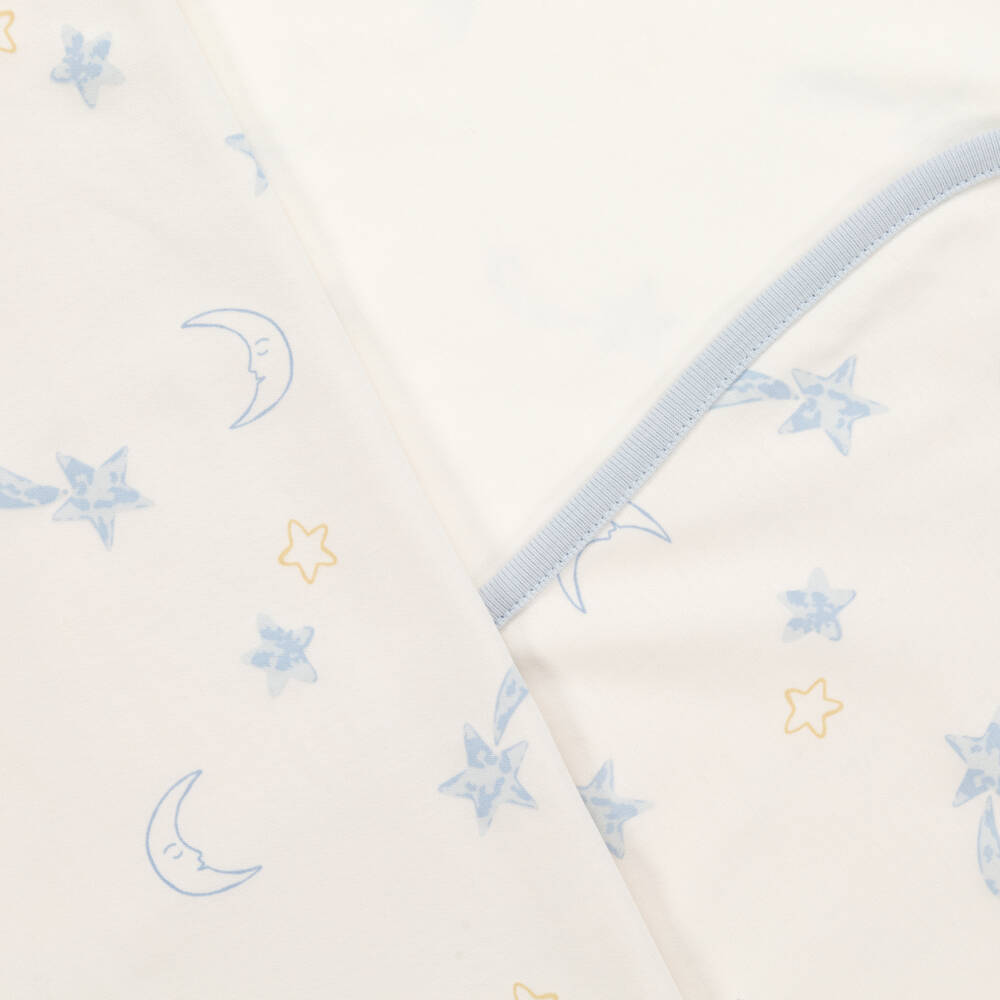 Kissy Love-Boys Ivory Moonlit Cotton Blanket | Childrensalon Outlet