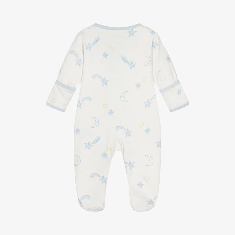 Kissy Love-Boys Ivory Star Pattern Babygrow | Childrensalon Outlet