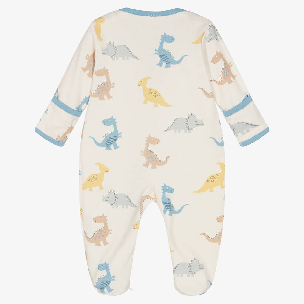 Kissy Love-Boys Pima Cotton Dino Party Babygrow | Childrensalon Outlet