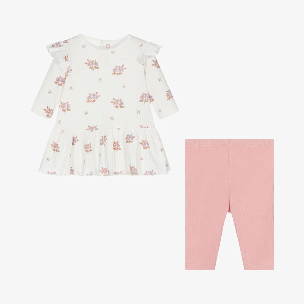 Kissy Love-Girls Floral Cotton Dress Ensemble | Childrensalon Outlet