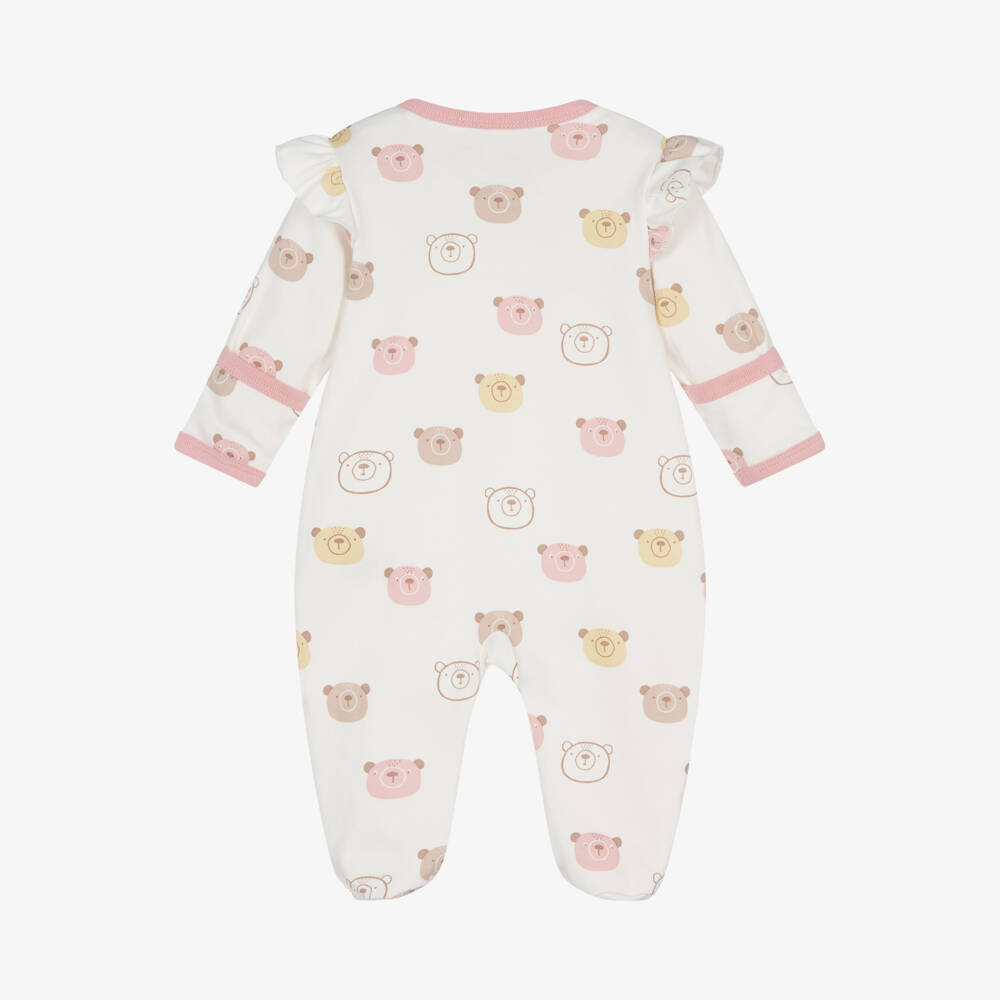 Kissy Love-أفرول بيبي غرو Bear Talk قطن لون عاجي للمولودات | Childrensalon Outlet
