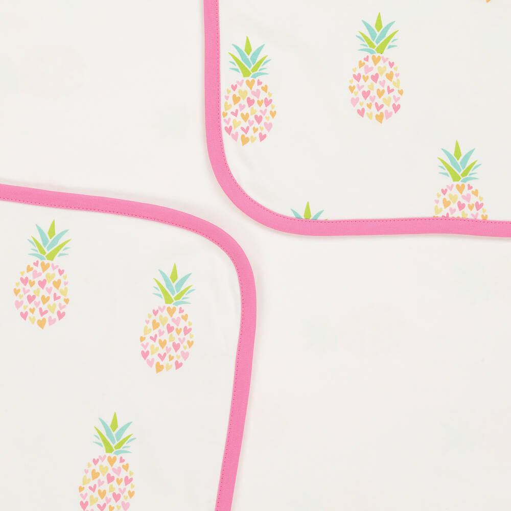 Kissy Love-Girls Ivory Fancy Pineapples Blanket (73cm) | Childrensalon Outlet