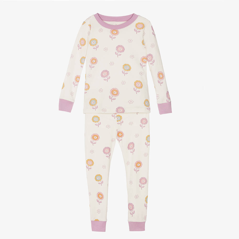 Kissy Love - Pyjama Pima ivoire Pretty Blossoms | Childrensalon