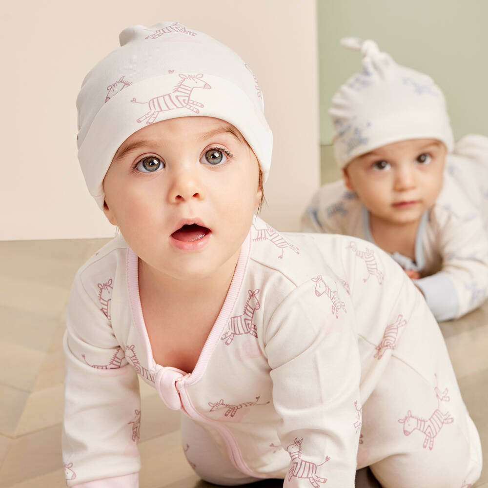 Kissy Love-بيبي غرو بطبعة قطن بيما لون عاجي للمولودات | Childrensalon Outlet