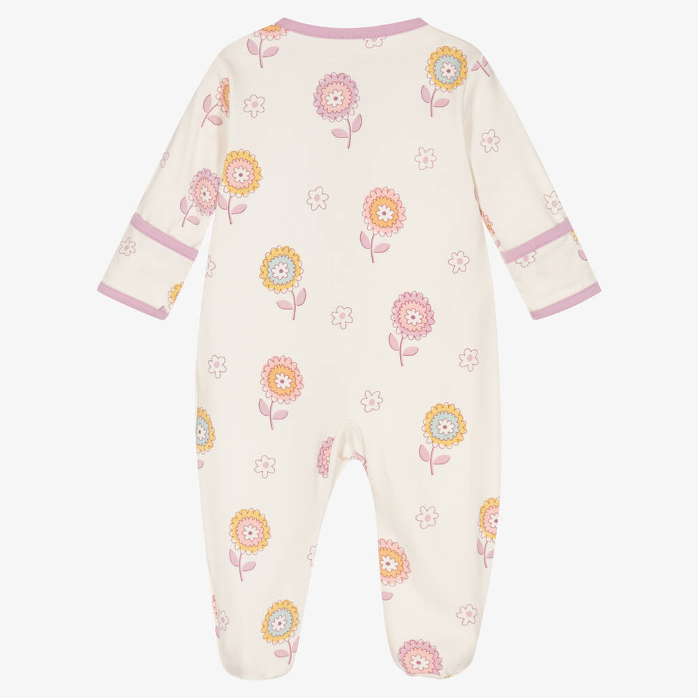 Kissy Love-Girls Pima Cotton Pretty Blossoms Babygrow | Childrensalon Outlet