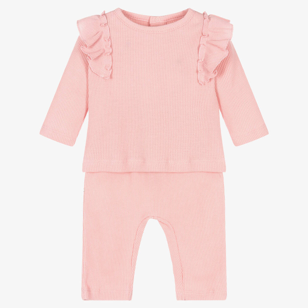 Kissy Love-Розовый топ и штанишки из хлопка пима | Childrensalon Outlet