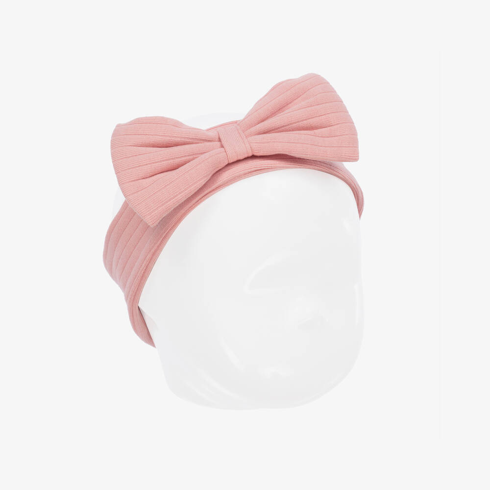 Kissy Love-Girls Soft Pink Bow Hairband | Childrensalon Outlet
