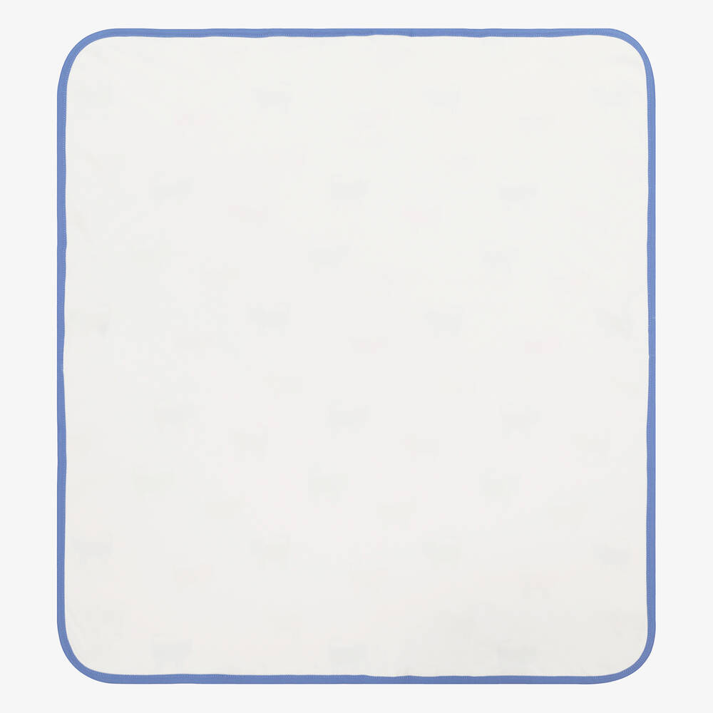 Kissy Love-Ivory & Blue Little Tigers Blanket (73cm) | Childrensalon Outlet