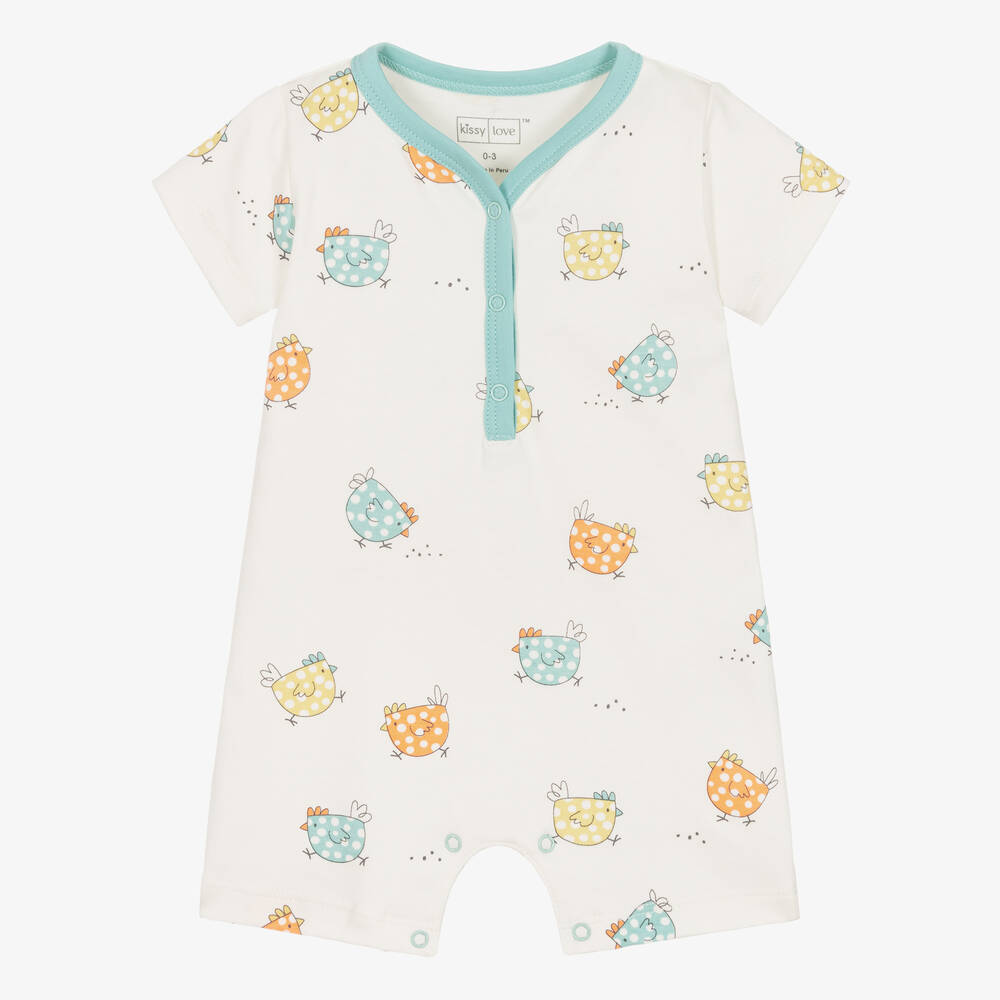 Kissy Love-Ivory Cotton Dotty Chicks Baby Shortie | Childrensalon Outlet