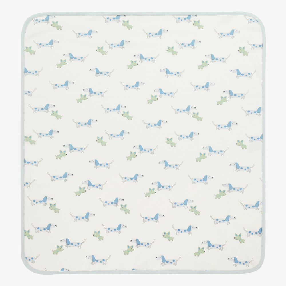Kissy Love-Ivory Puppy Fun Baby Blanket (73cm) | Childrensalon Outlet