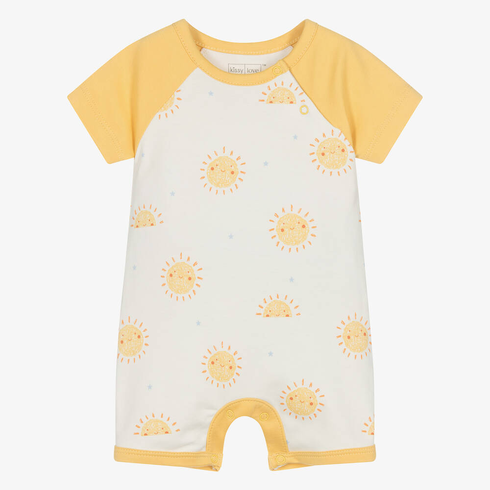 Kissy Love-Ivory & Yellow Cotton Sunny Day Shortie | Childrensalon Outlet