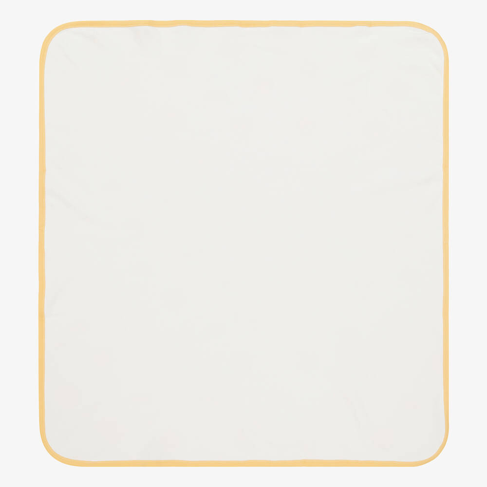 كيسي لاف-بطانية قطن بيما لون عاجي وأصفر للأطفال (73 سم) | Childrensalon Outlet