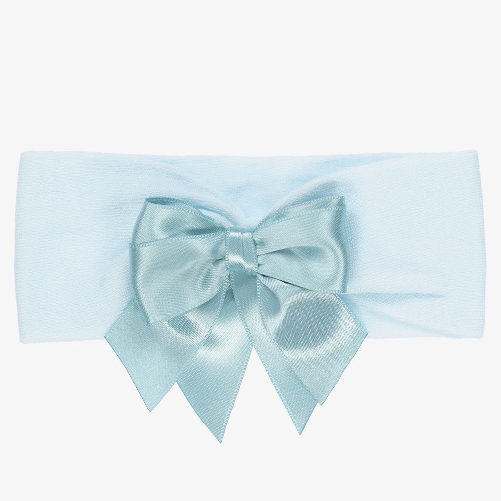 La Perla - Aqua Blue Bow Headband | Childrensalon