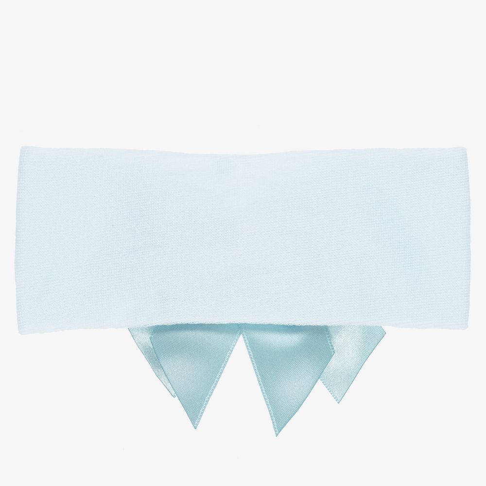 La Perla-Aqua Blue Bow Headband | Childrensalon Outlet
