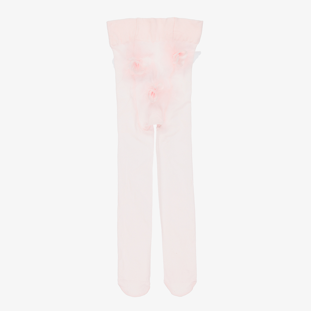 La Perla-Розовые колготки с цветами для малышек | Childrensalon Outlet
