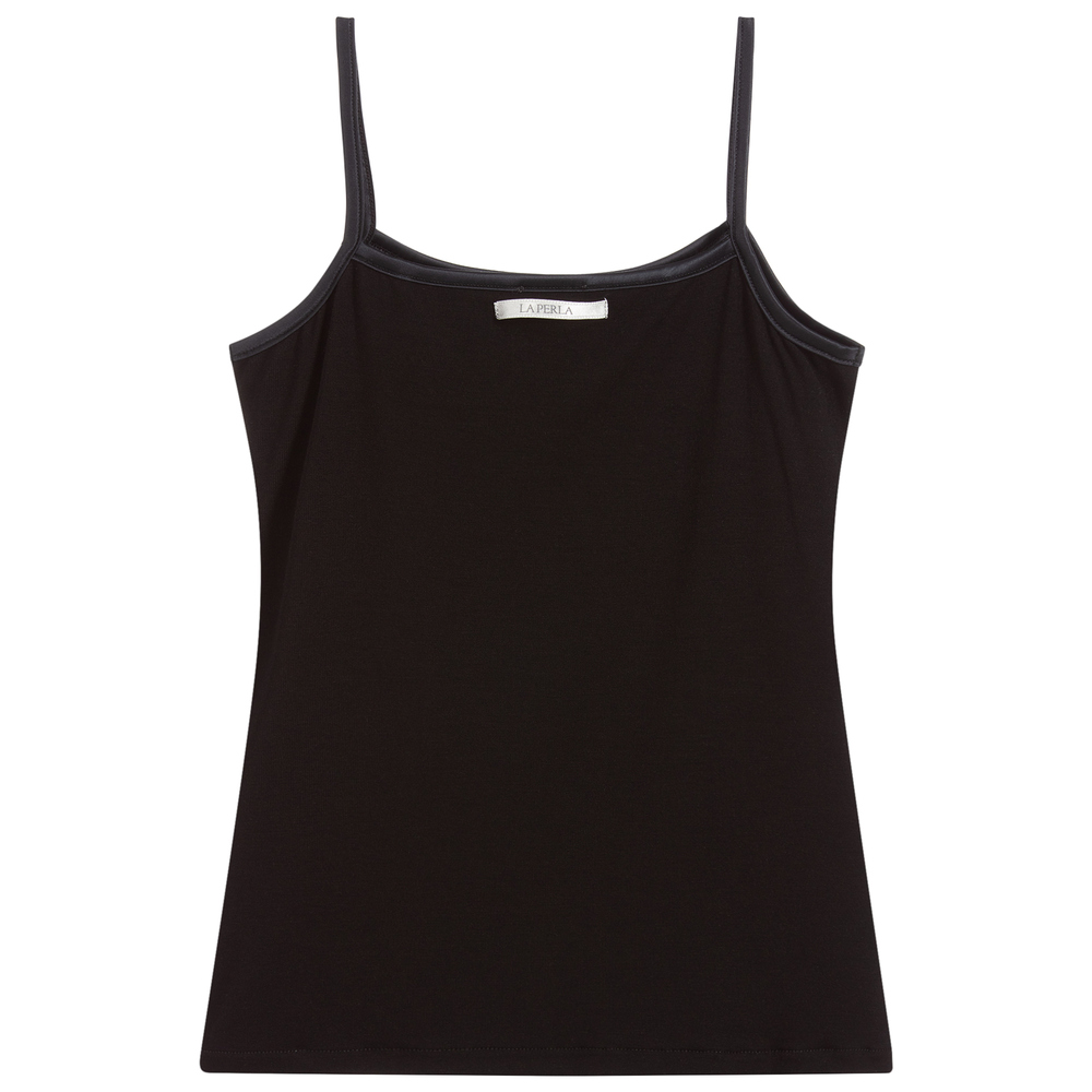 La Perla-Girls Black Modal Vest Top | Childrensalon Outlet