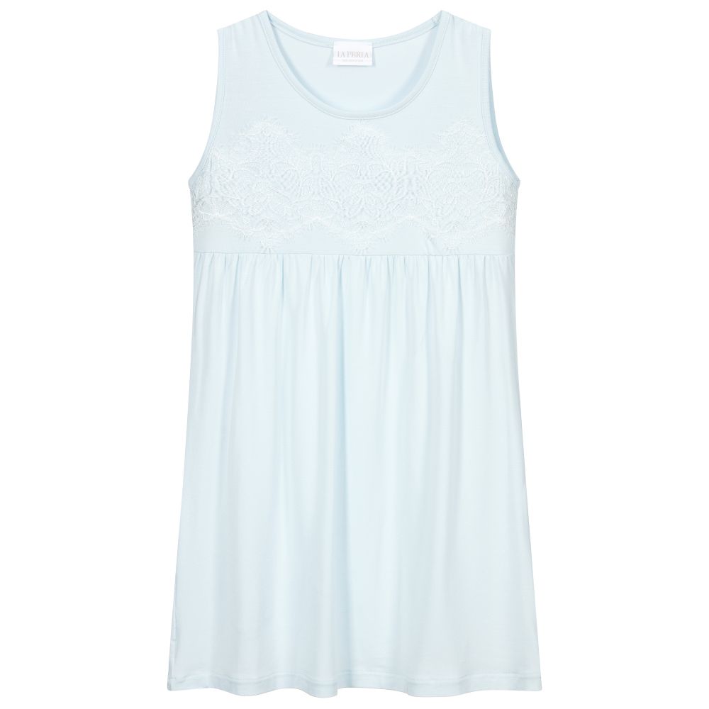 La Perla - Голубая ночная рубашка из модала для девочек | Childrensalon