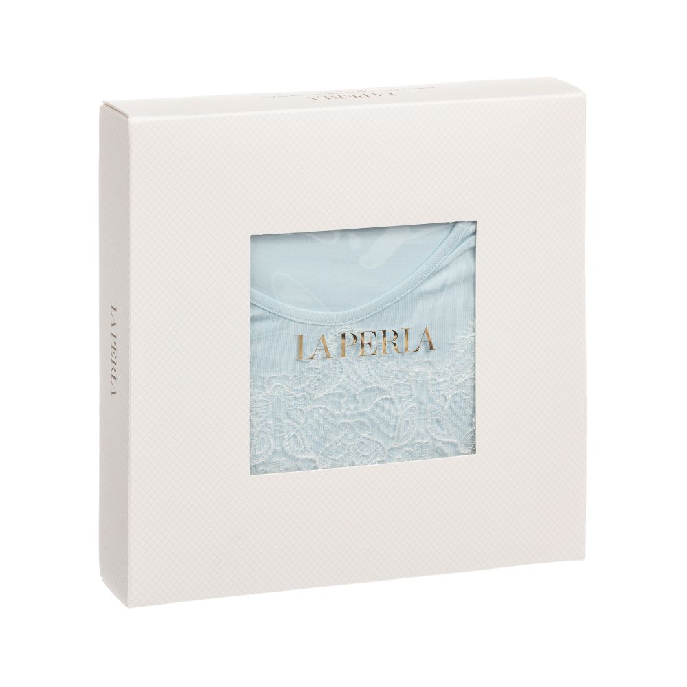 La Perla-Голубая ночная рубашка из модала для девочек | Childrensalon Outlet