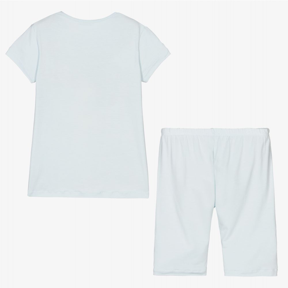 La Perla Girls Blue Modal Short Pyjamas Childrensalon Outlet