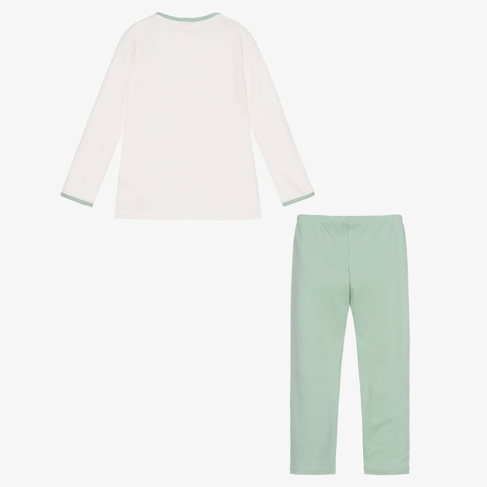 La Perla-Зеленая хлопковая пижама для девочек | Childrensalon Outlet