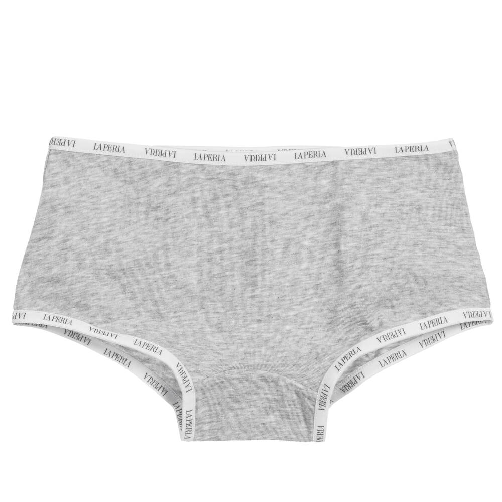 La Perla - Culotte en coton gris fille | Childrensalon