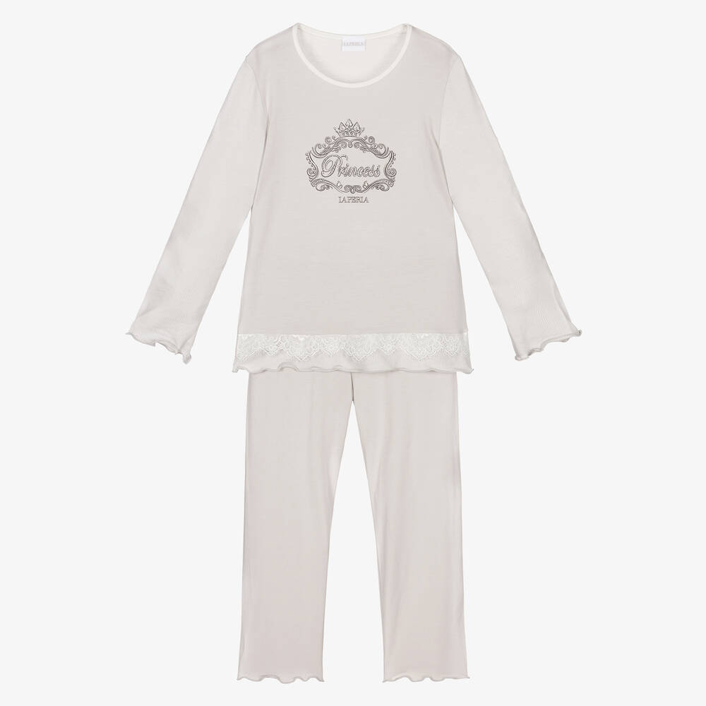 La Perla - Grauer Princess Schlafanzug (M) | Childrensalon