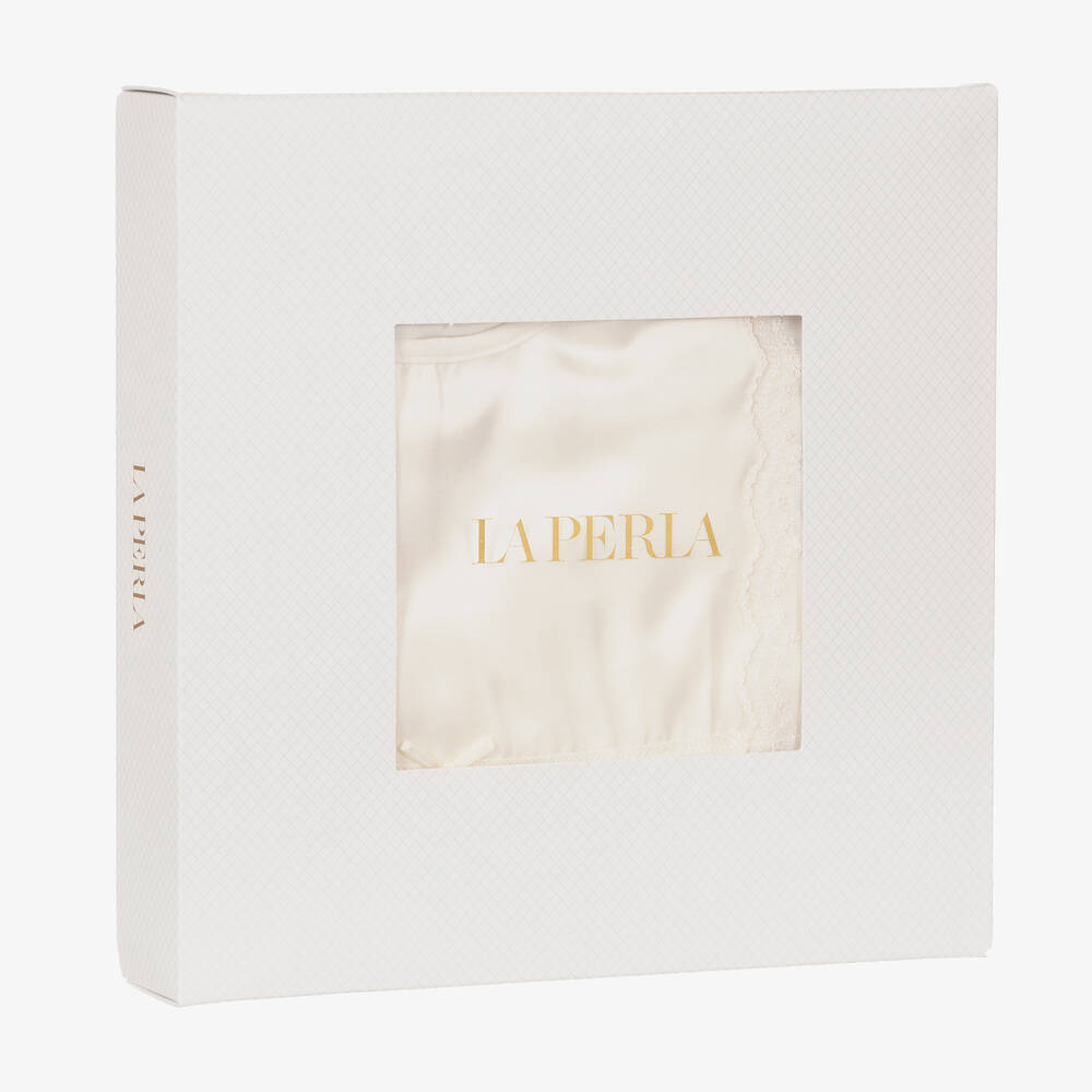 لا بيرلا-بيجاما مودال جيرسي لون عاجي للبنات | Childrensalon Outlet