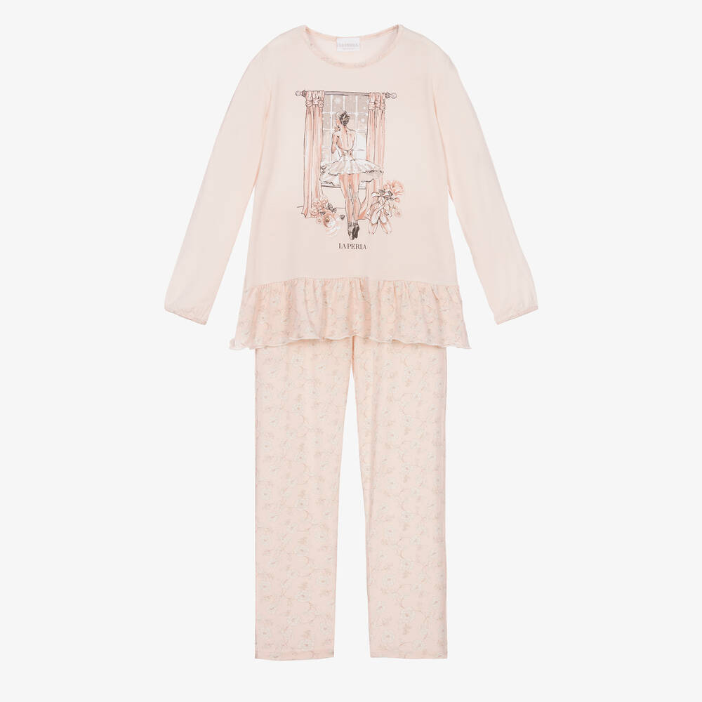 La Perla-Girls Pink Ballerina Pyjamas | Childrensalon Outlet